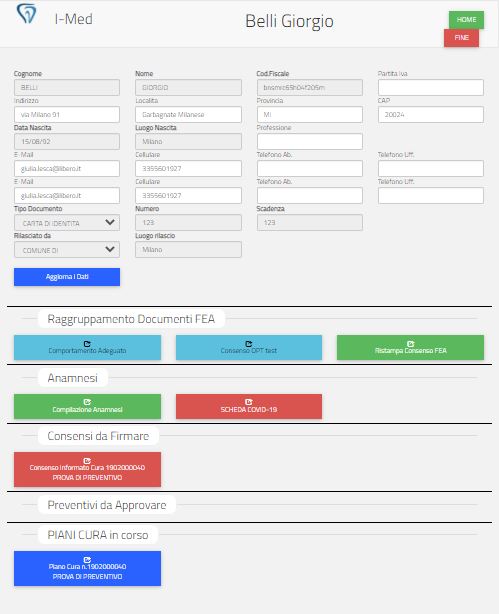 Gestione della Firma Elettronica Grafometrica - Un esempio di pannello visibile all'utente mediante Tablet di firma